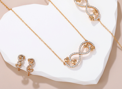 Set qafore/byzylyk/vathë, Xuping, të praruar në ar 18K