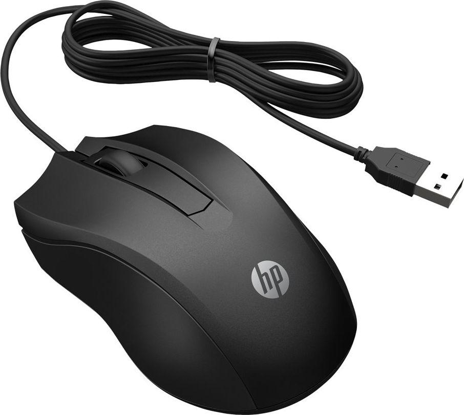 Maus HP 100, me kabllo, USB, i zi