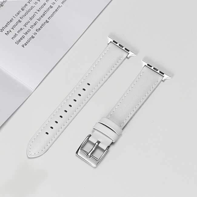 Rrip për orë të mençur 4wrist Apple Watch 38/40/41 mm, i bardhë