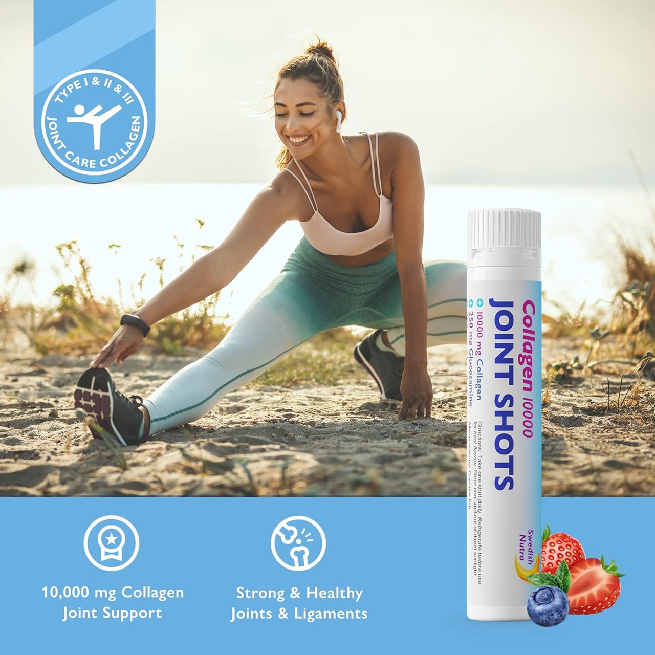 Suplement për artikulacionet Swedish Nutra Joint Support MAX Shots, 20 copë