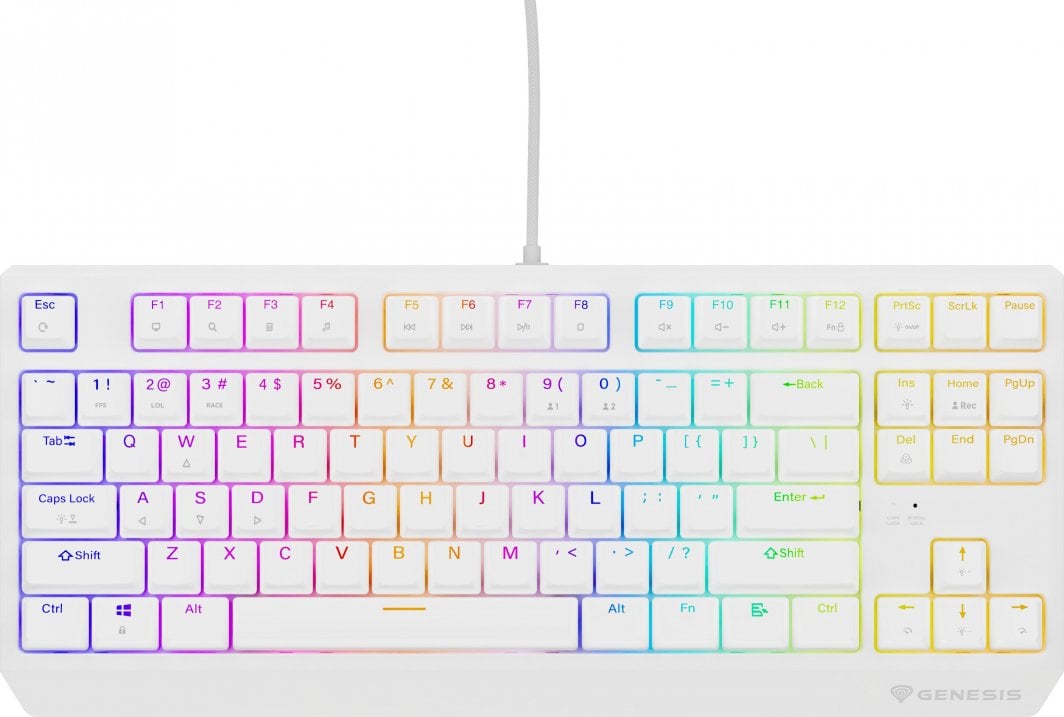 Tastierë Genesis Thor 230 TKL Outemu Brown, e bardhë Tastierë Genesis Thor 230 TKL Outemu Brown, e bardhë