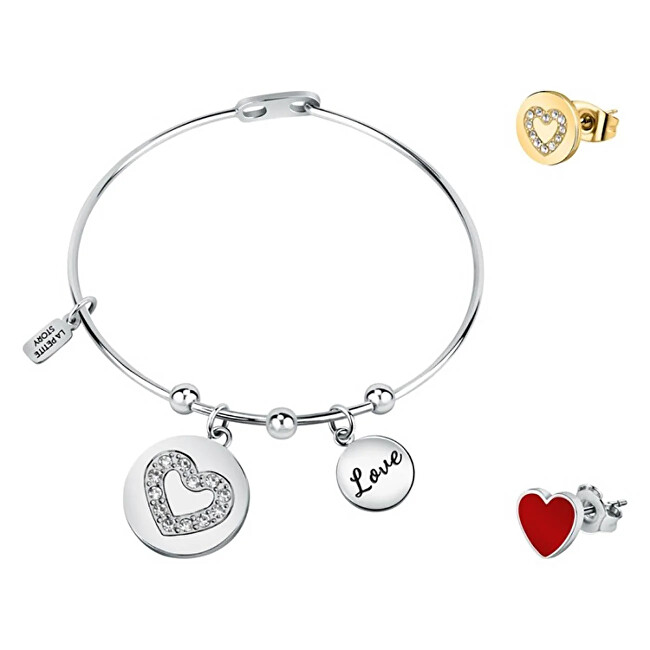 Set bizhuteri për femra La Petite Story Love LPS20ASD06, i argjendtë/artë