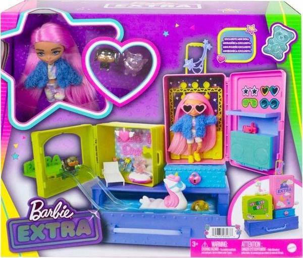 Kukull Barbie Mattel Extra Doll - Small Doll + Pets (HDY91) Kukull Barbie Mattel Extra Doll - Small Doll + Pets (HDY91)