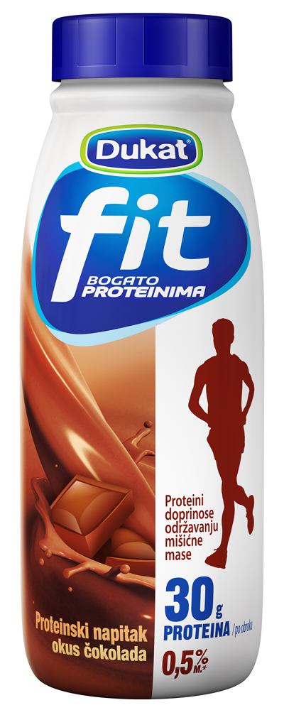 Pije me proteina Dukat Fit, çokollatë, 500ml