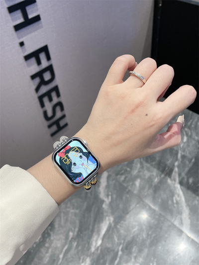 Rrip për Apple Watch Nrubi RAWG19, 42/44/45/49 mm, gurë dekorativ