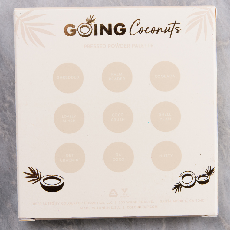 Paletë për sy Colourpop, Going Coconut, 9g