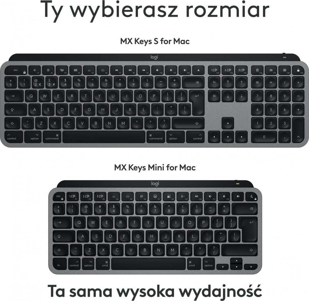 Tastierë Logitech MX, wireless, US INTL, grafit dhe e zezë
