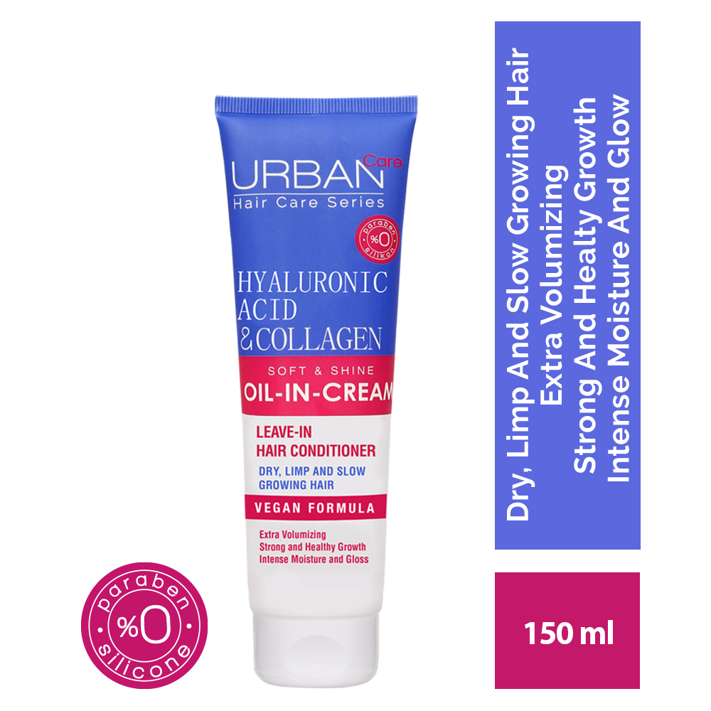 Krem për flokë Urban Care Oil In Cream Hyaluronic Acid & Collagen, 150 ml
