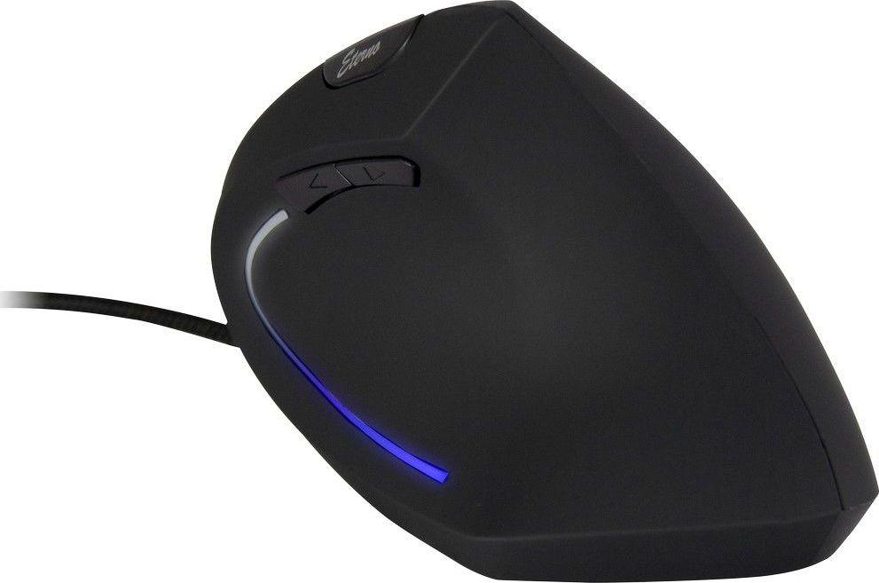 Maus Inter-Tech KM-206, me kabllo, USB, i zi dhe i kaltërt