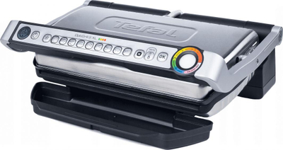 Grill elektrik Tefal GC724D12 OptiGrill + XL, 2000W, i argjendtë / i zi