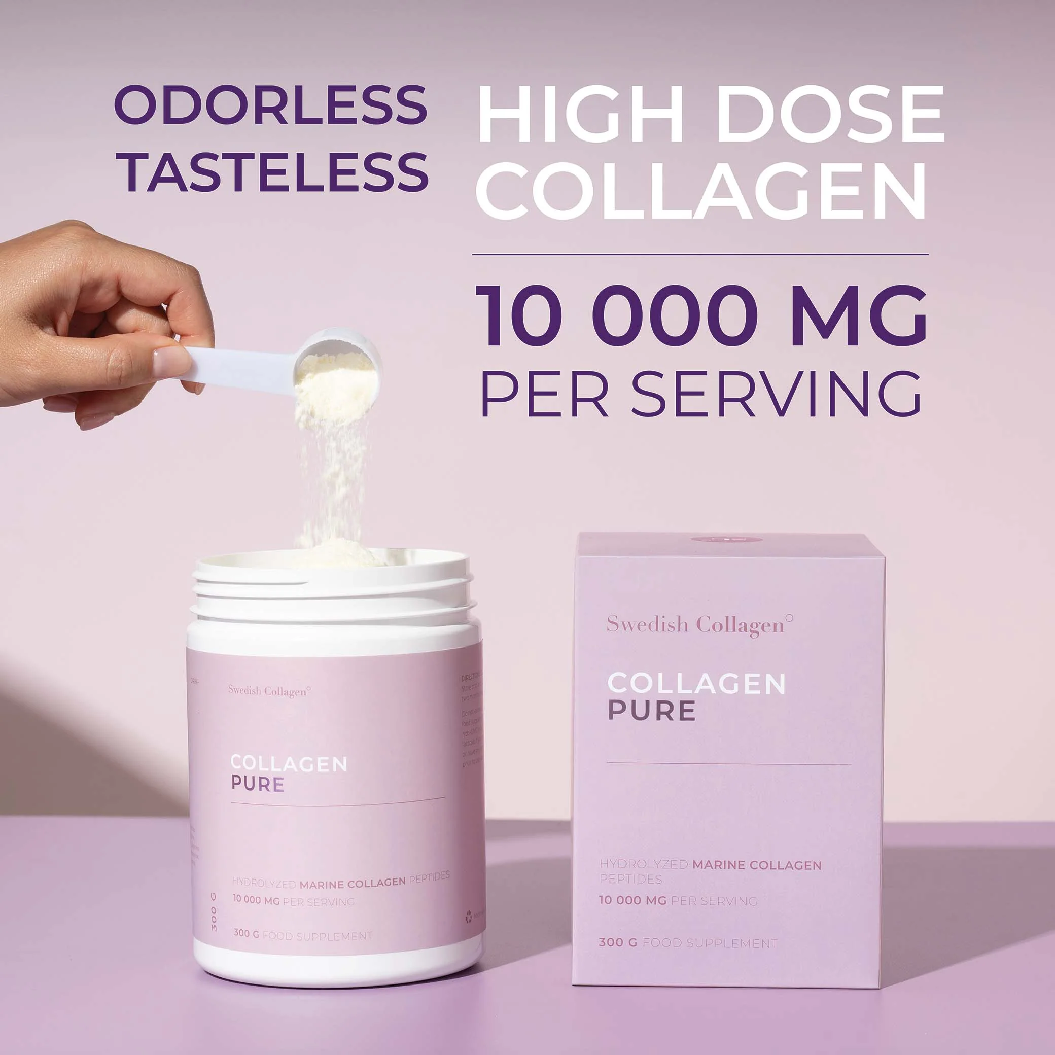 Kolagjen pluhur Swedish Collagen Pure, 300gr