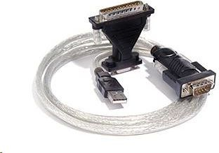 Kabllo PremiumCord USB A - RS 232, USB, e zezë