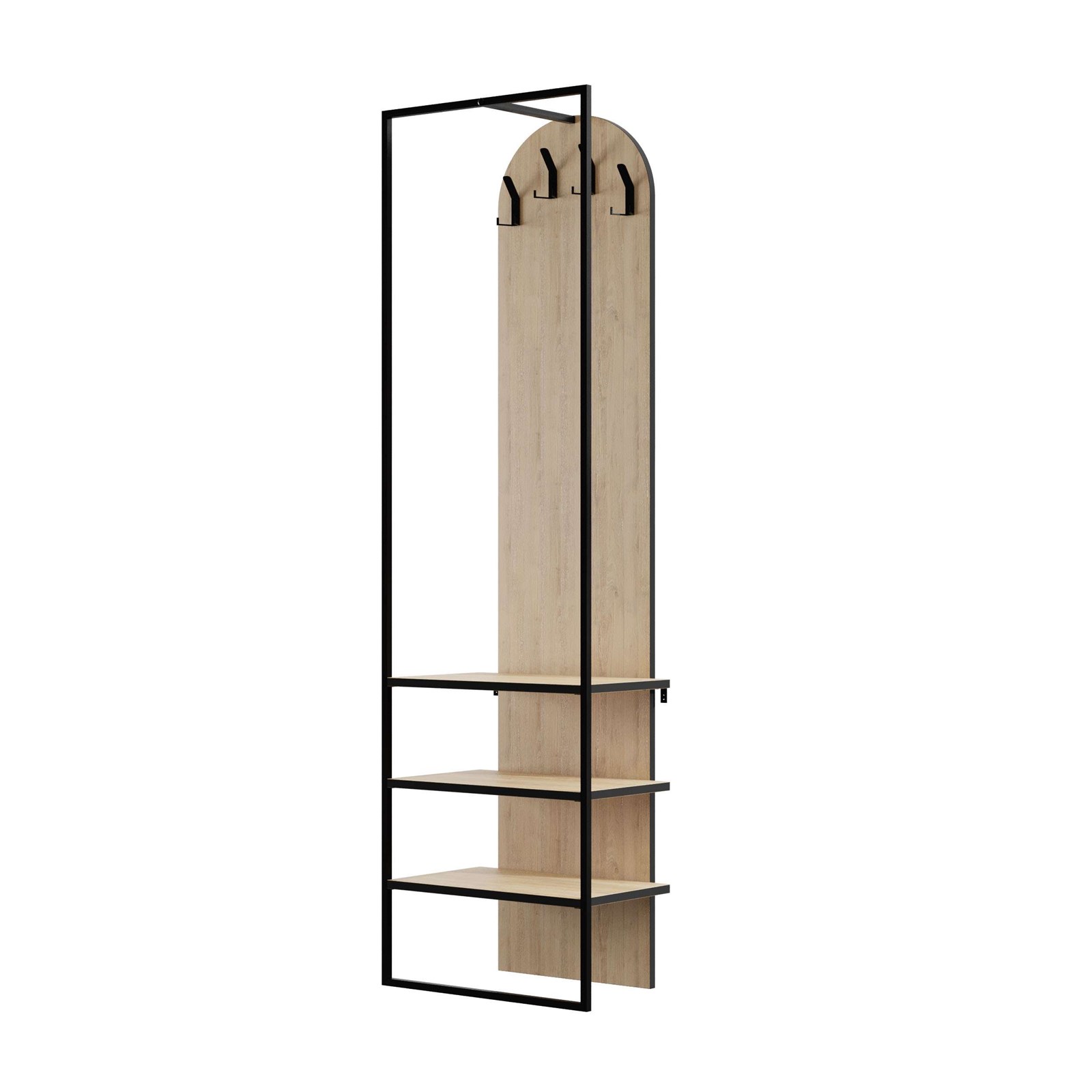 Paradhomë Decortie Archy 180x53x31.7cm, kafe e hapur/zezë