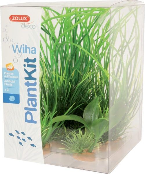 Set bimë artificiale për akuarium Zolux Wiha, 3 copë, të gjelbra