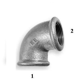 Aiakaup Галванизиран Лакот од Леано Железо FF, 3/4'' x 1/2''