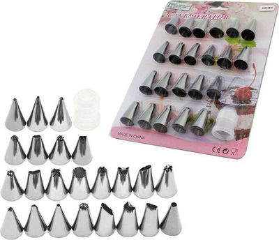 Set maja për dekorimin e torteve Home Appliances AG406G, 23 copë, të argjendta