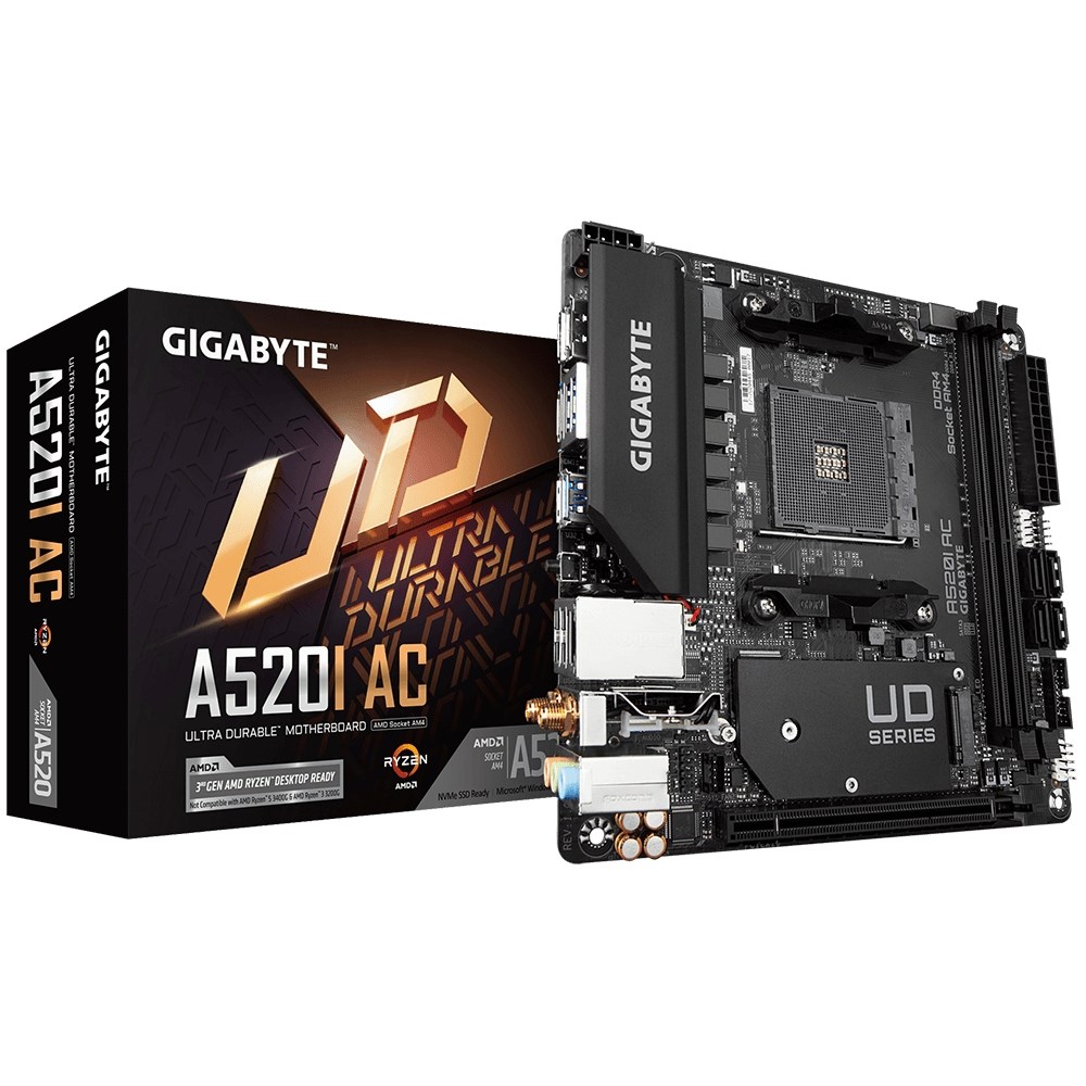 Матична плоча Gigabyte A520I AC AMD A520 Socket AM4 mini ITX