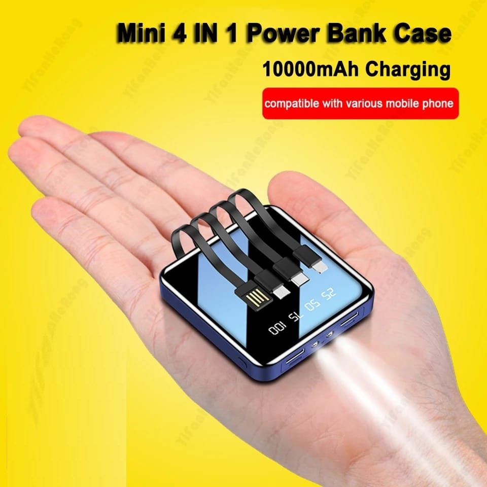 Power Bank UniTrade Mini 4 në 1, i zi