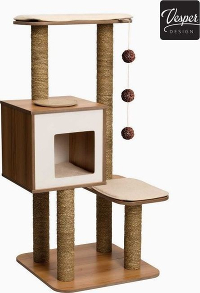 Shtëpi për mace Vesper, V-High base, 122 cm