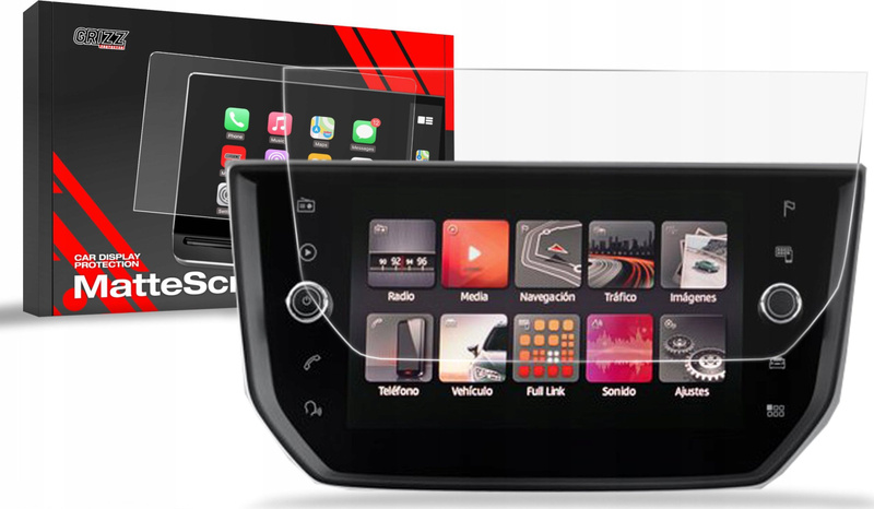 Folie mbrojtëse ekran makine GRIZZ MatteScreen për Seat Arona 8", matte, transparente