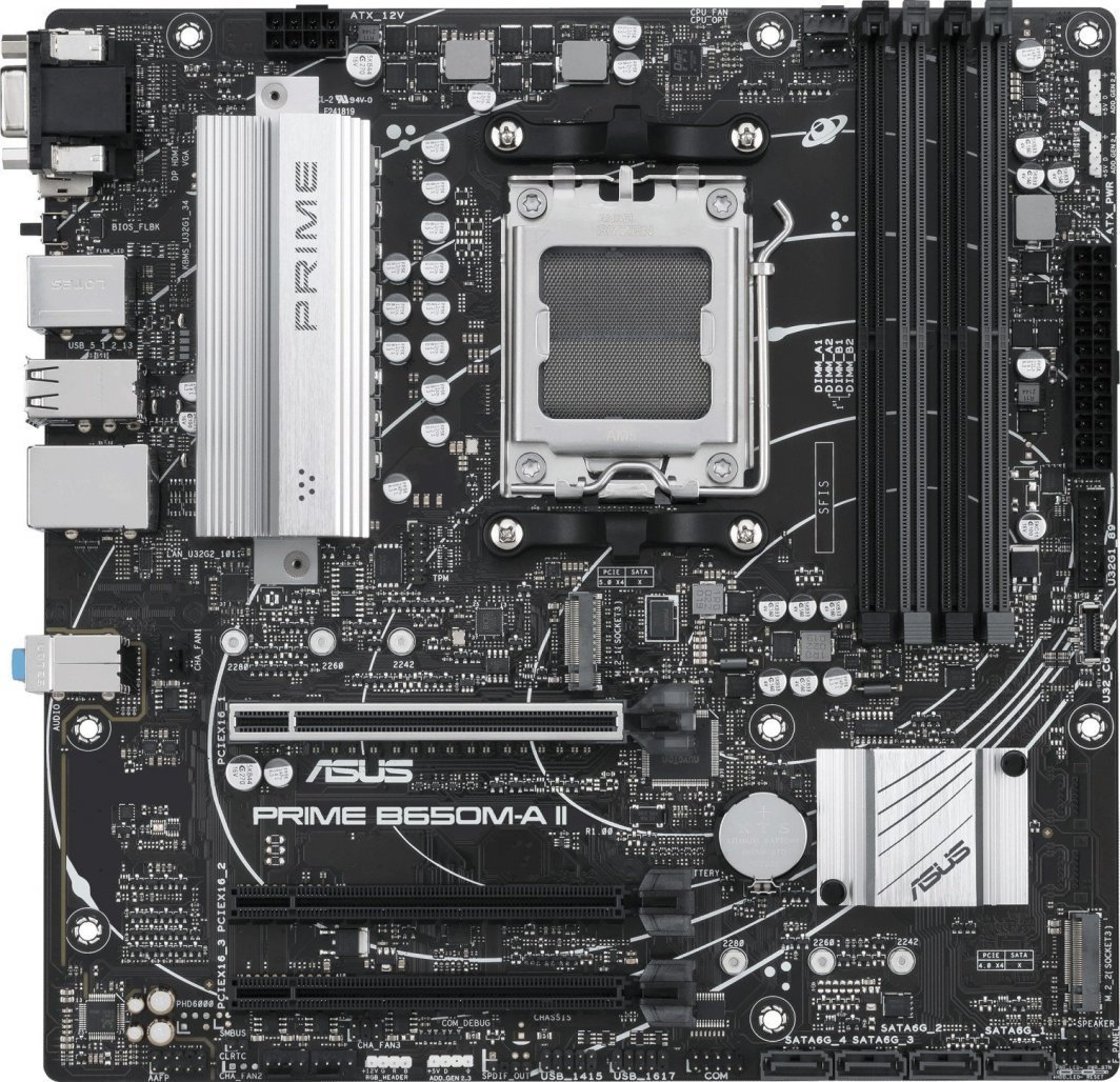 Plakë amë Asus PRIME B650M-A II-CSM, Micro ATX, DDR5, PCIe 5.0, e zezë