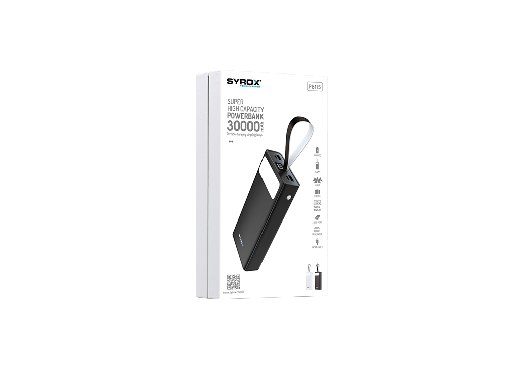 Powerbank Syrox PB115, 30000 mAh, i zi