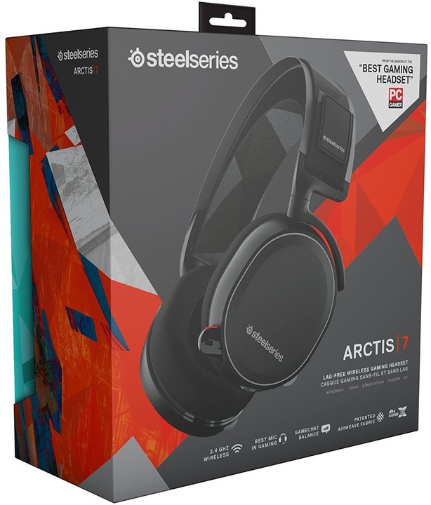 Kufje SteelSeries Arctis 7, të zeza