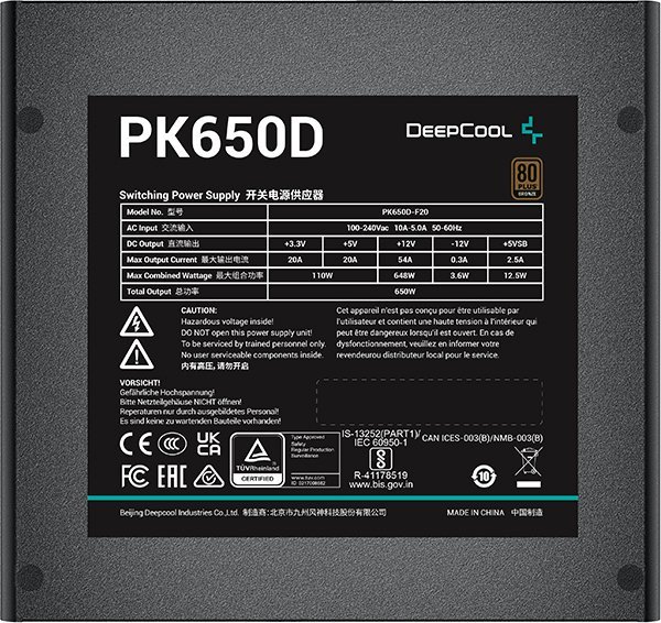Напојување Deepcool PK650D R-PK650D-FA0B-EU ATX, 650W
