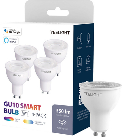 Poç Xiaomi Yeelight GU10 Smart W1, 4 copë