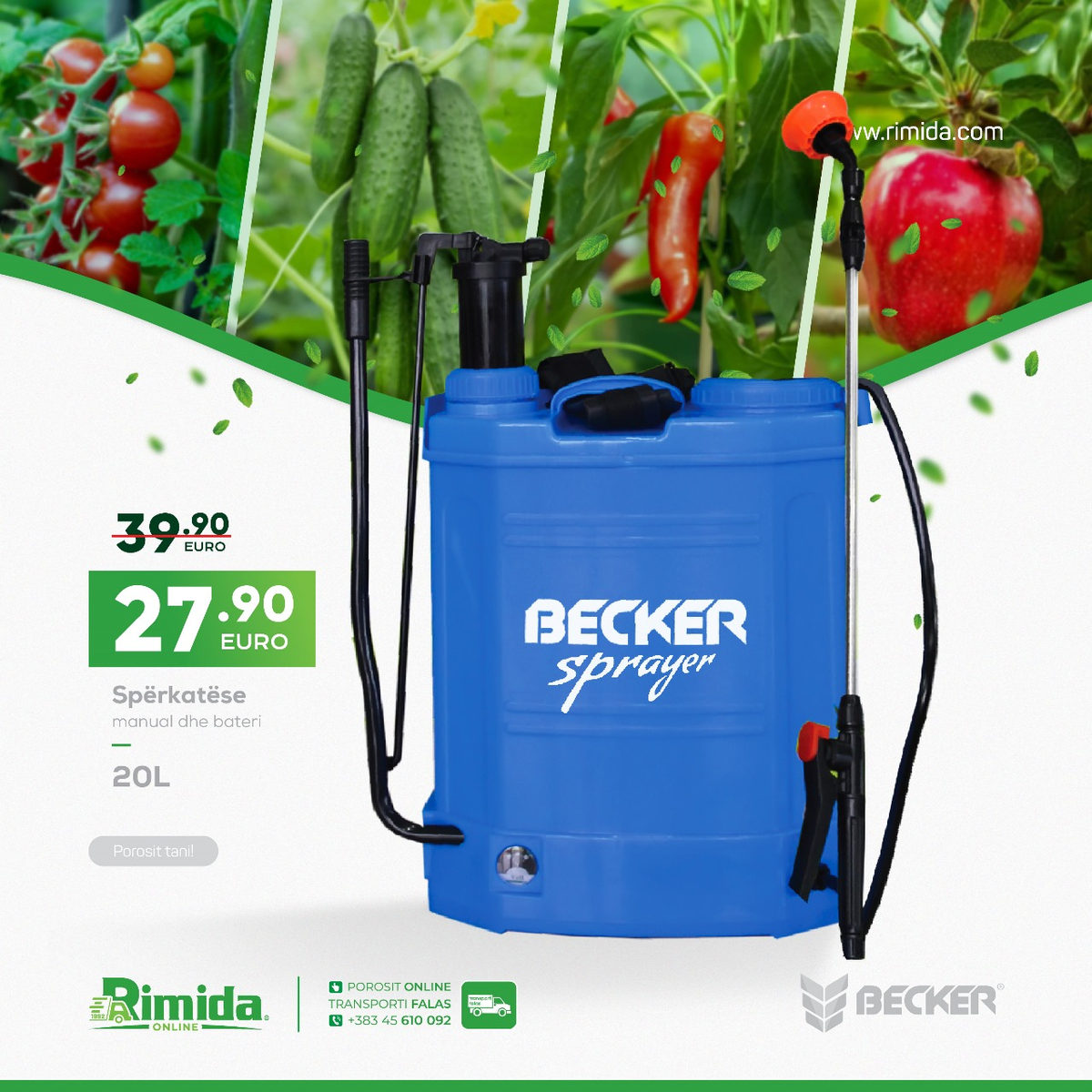 Spërkatëse Manual&Bateri 20L