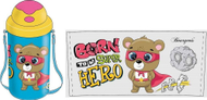 Shishe uji për fëmijë Fresh Teddy Bear - Superhero, 500 ml, e kaltër