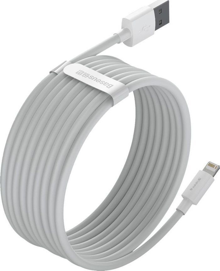 Kabllo karikimi Baseus Wisdom Lightning-USB, 150 cm, 2.4 A, e bardhë