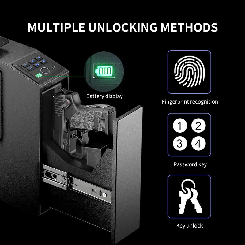 Kasafortë për armë, OSPON, sistem biometrik, 6-shifëror, e zezë