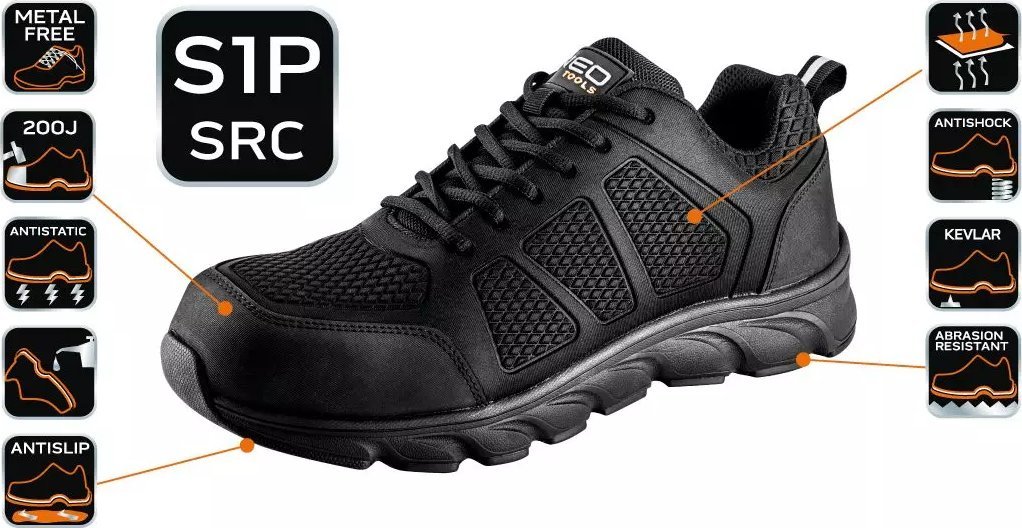 Atlete për meshkuj Neo S1P SRC, nr. 42, të zeza