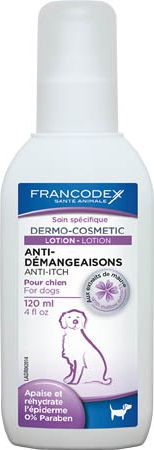 Losion për lëkurën e kafshëve Francodex Antipruritic, 120 ml Losion për lëkurën e kafshëve Francodex Antipruritic, 120 ml
