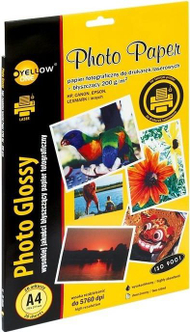 Letër fotografike për printer Yellow One 350130, A4, 200g/m2