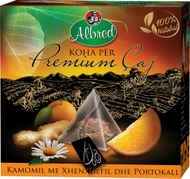 Albred PREMIUM Çaj, kamomil me xhenxhefil dhe portokall, 20 filterë Albred PREMIUM Çaj, kamomil me xhenxhefil dhe portokall, 20 filterë