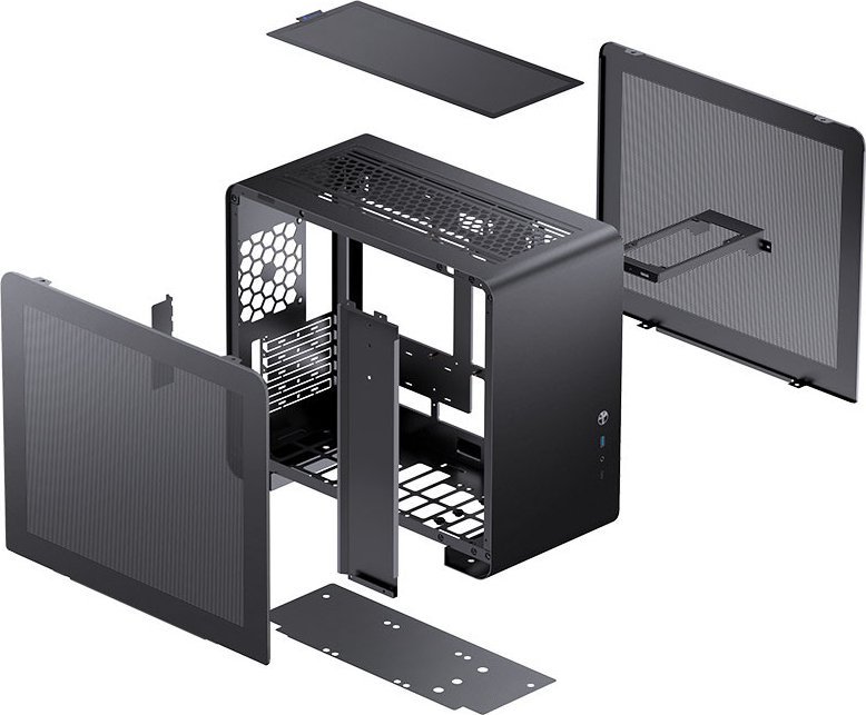 Куќиште за компјутер Jonsbo U4 Mini Mesh, Црна, Mini Tower