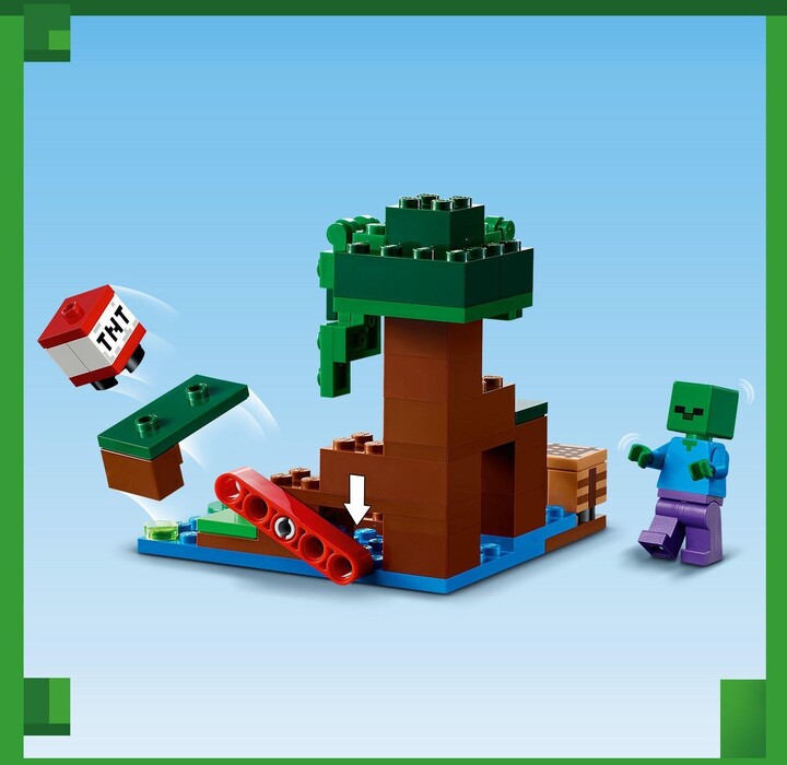 Set LEGO® Minecraft 21240 Swamp Adventure, 65 pjesë