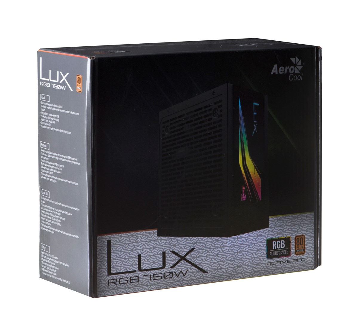 Burim energjie Aerocool Lux RGB, 750W, i zi