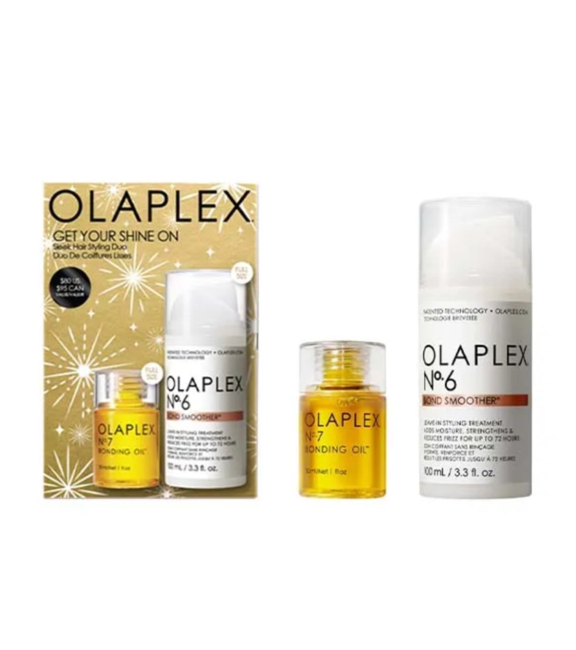 Set trajtues dhe mirëmbajtës për flokë Olaplex, No.6 Krem Bond Smoother 100ml + No.7 Vaj 30ml