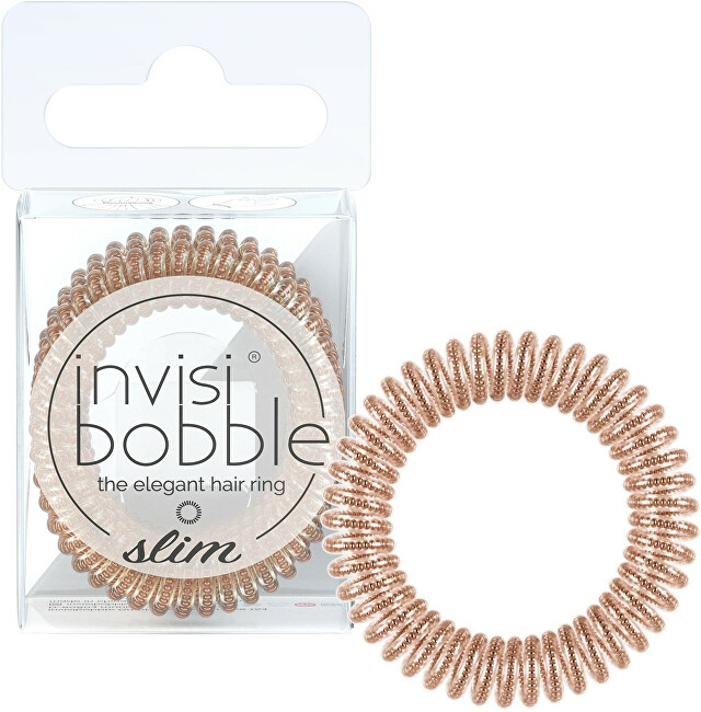 Kapëse për flokë Invisibobble Slim Of Bronze and Beads, 3 copë