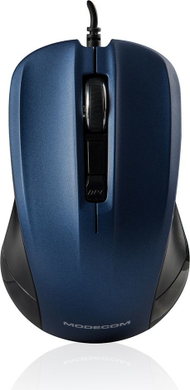 Maus Modecom M-MC-00M9.1-140, me kabllo, USB, i zi dhe i kaltërt Maus Modecom M-MC-00M9.1-140, me kabllo, USB, i zi dhe i kaltërt