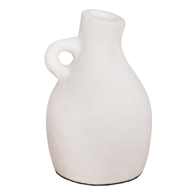 Vazo dekorative Clayvon Φ13x21Hcm (HM4405), bardhë