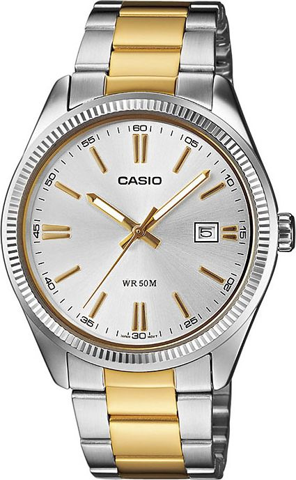 Orë dore Casio MTP-1302PSG-7AVEF, quartz, 39mm, argjend