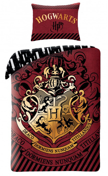 Set çarçafësh Halantex Harry Potter - Hogwarts, i kuq