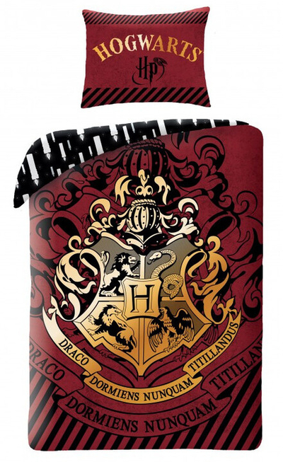 Set çarçafësh Halantex Harry Potter - Hogwarts, i kuq