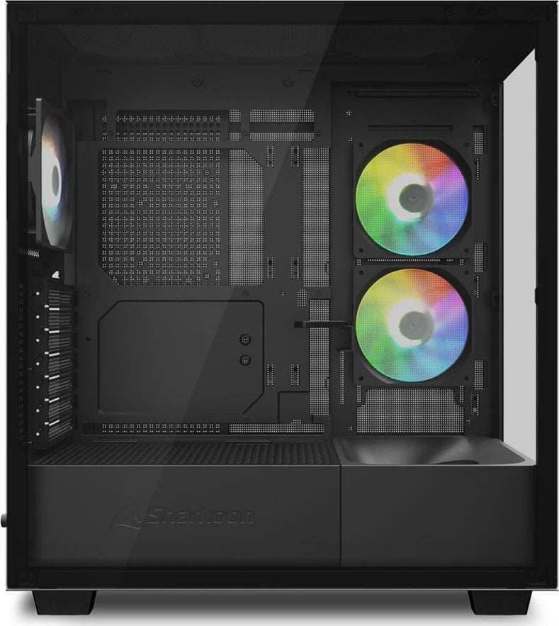 Куќиште за компјутер Sharkoon Rebel C60 ARGB, Црна, Full Tower