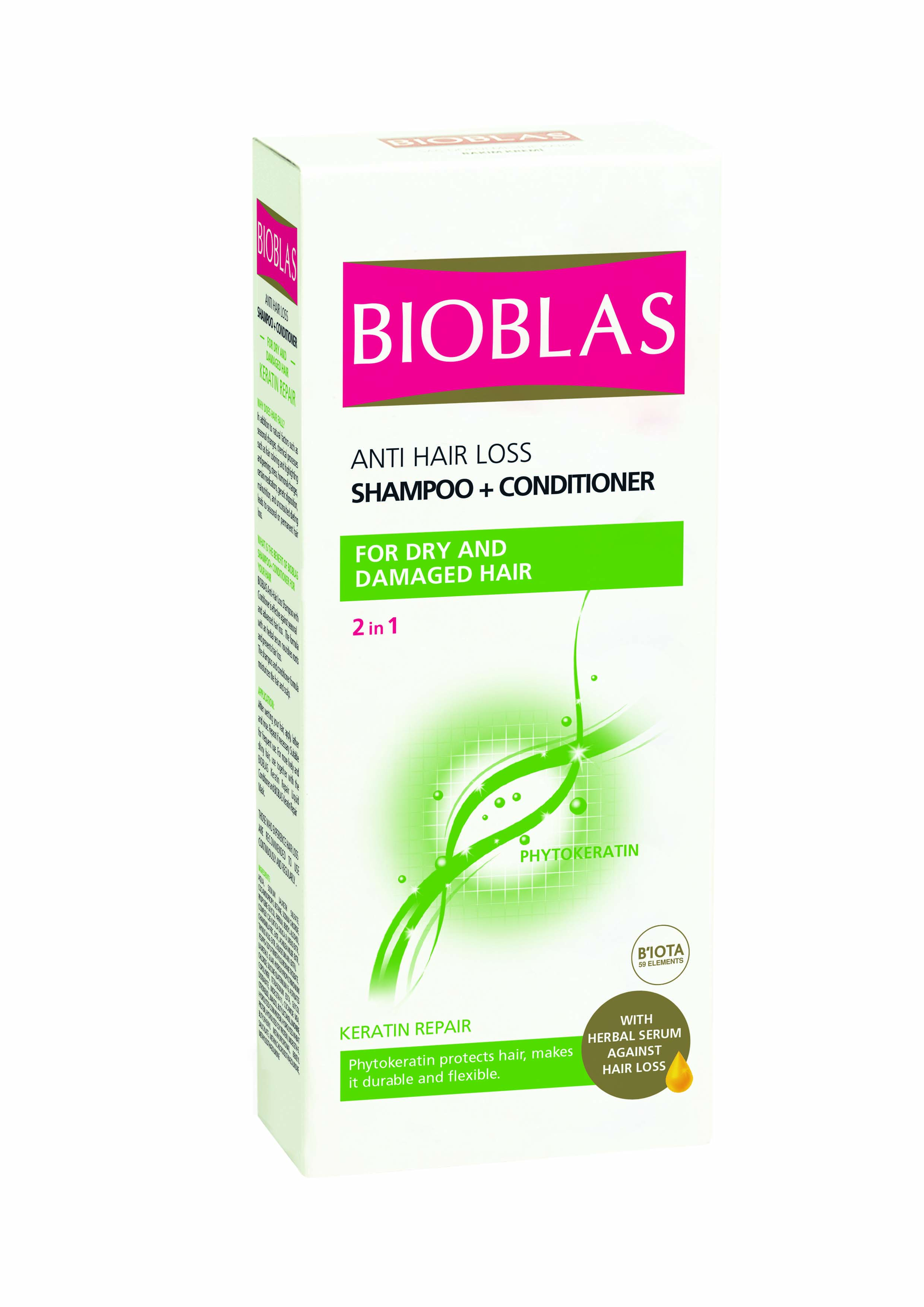 Bioblas Keratin Repair 2in1/ Për flokë të thatë dhe të demtuar
