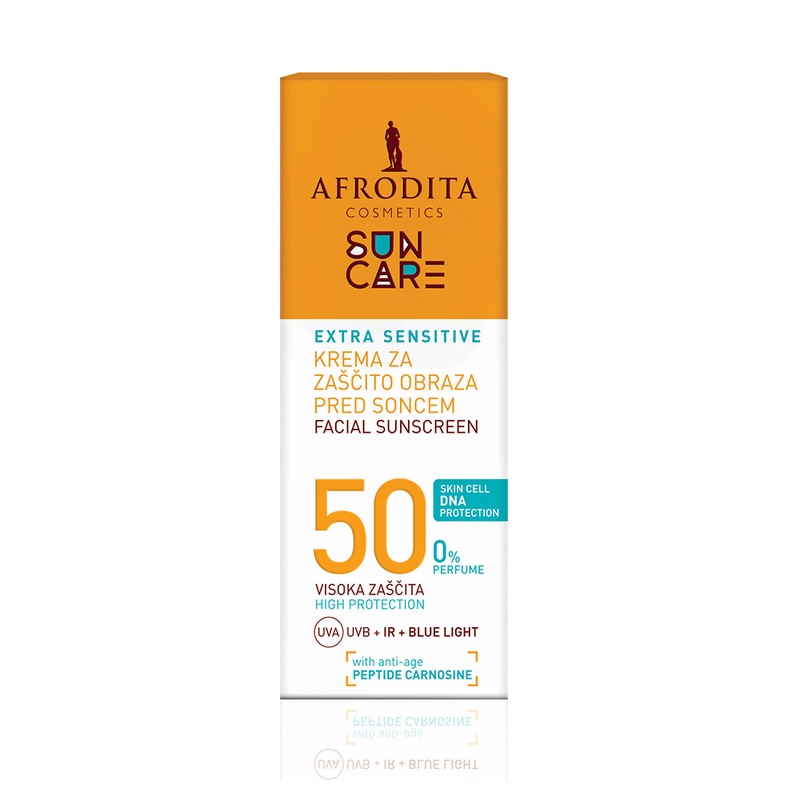 Krem kundër diellit Afrodita Sun Care Extra Sensitive SPF50, 50 ml